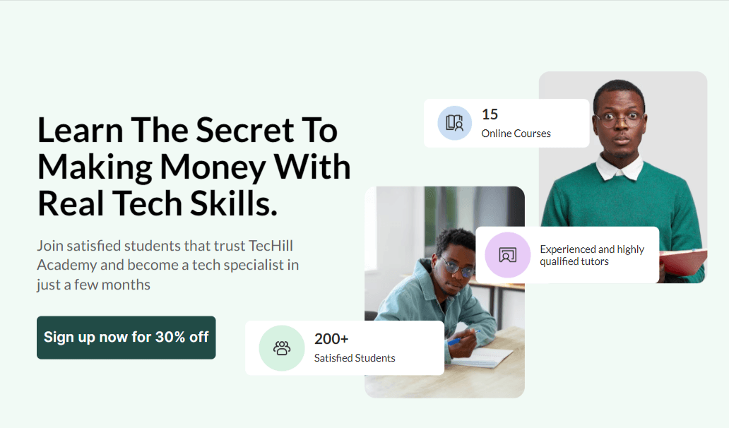 TecHill Academy Landing Page